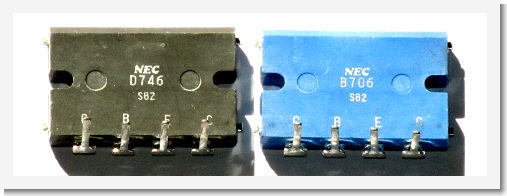 2SB706 and 2SD746 ouput transistors